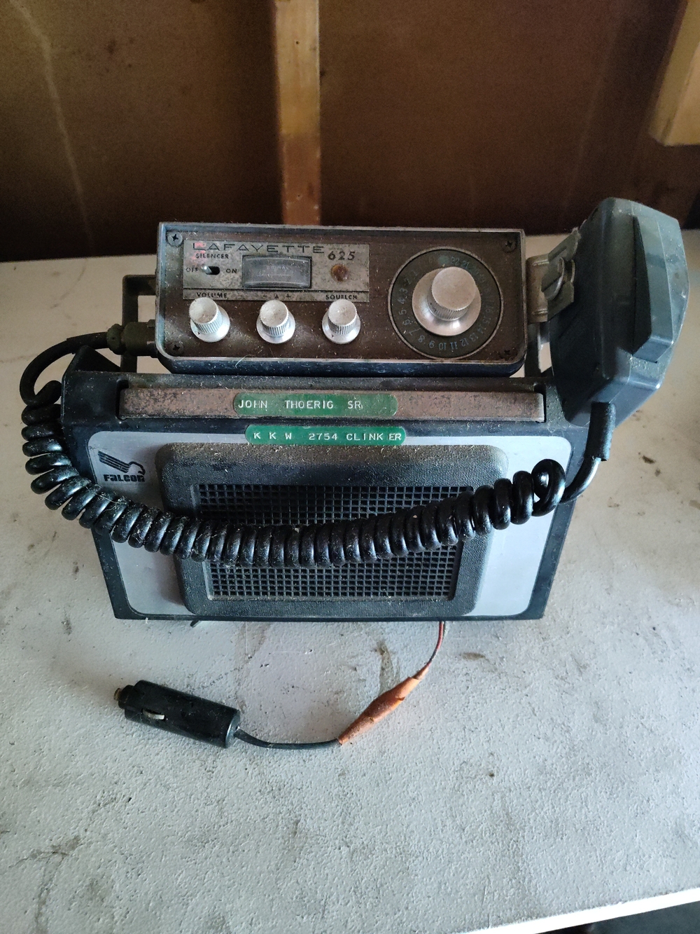Falcon Portable CB Radio Speaker in Black and Silver